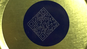 铜盖二维码_打标机，雕刻机，切割机，焊接机